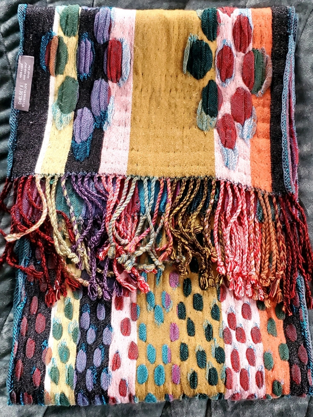 Chelsey II Boho Knit Lightweight Scarf Wrap - Picture 4 of 6